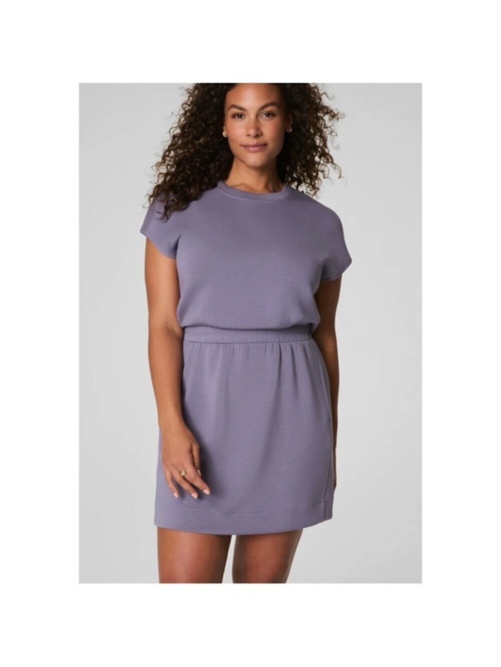 SPANX AirEssentials Crewneck Sweatshirt Dress Size Women’s Small Orchid Ash